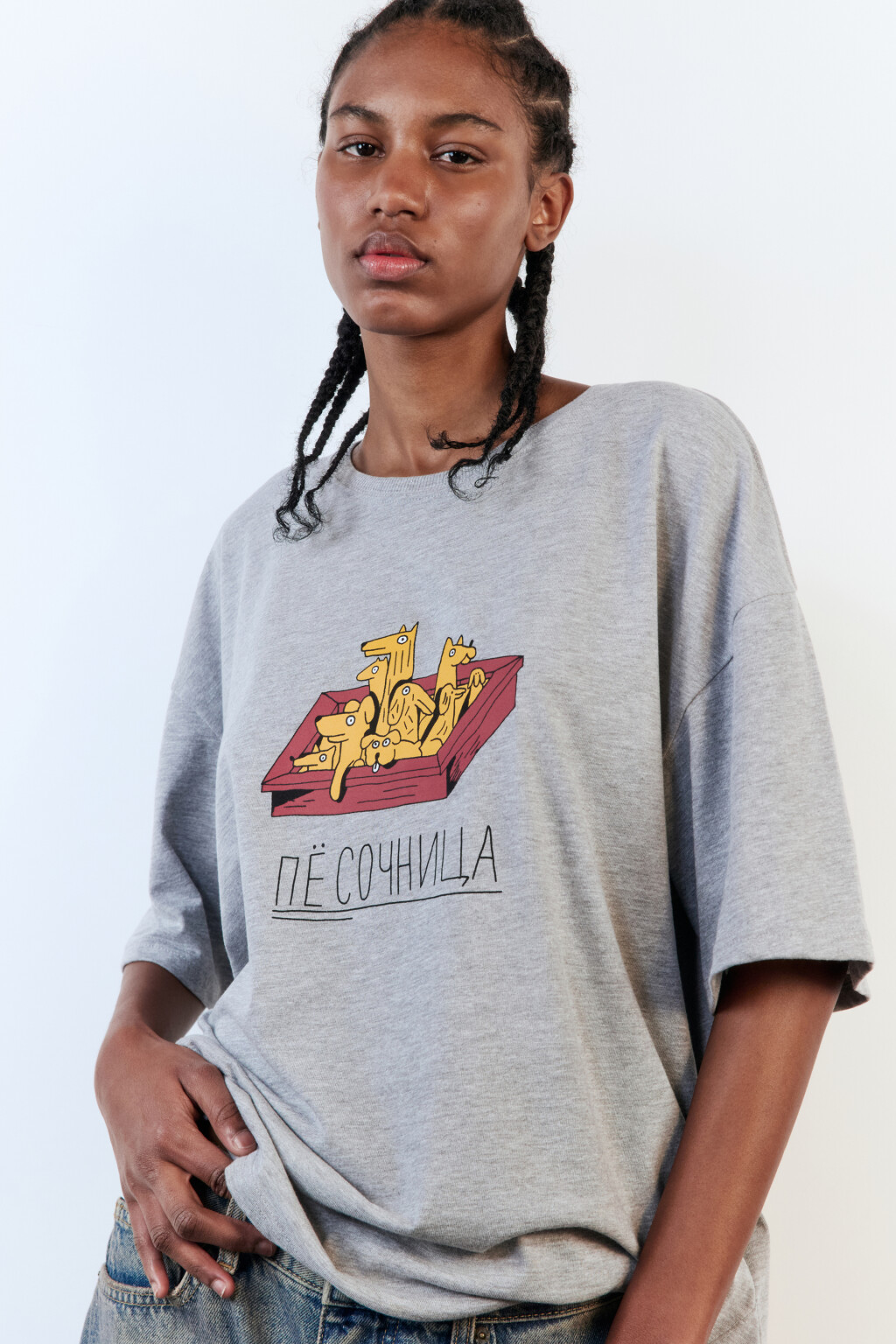 Футболка унисекс с принтом Bang! Bang! - цвет серый - 6