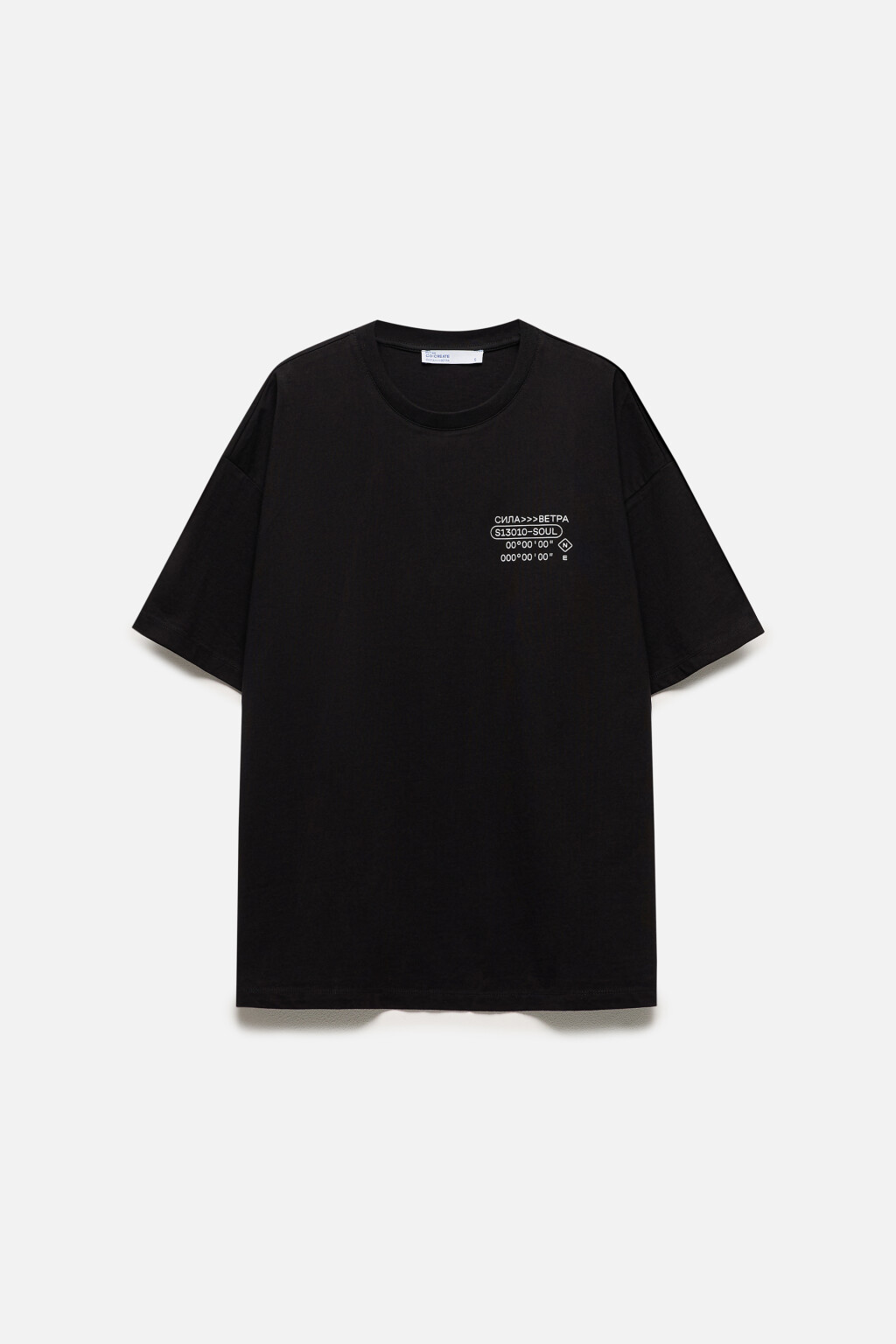 Футболка oversize хлопковая с принтом - цвет черный - 8