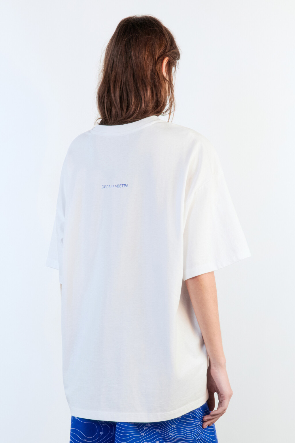 Футболка oversize хлопковая с принтом - цвет белый - 5