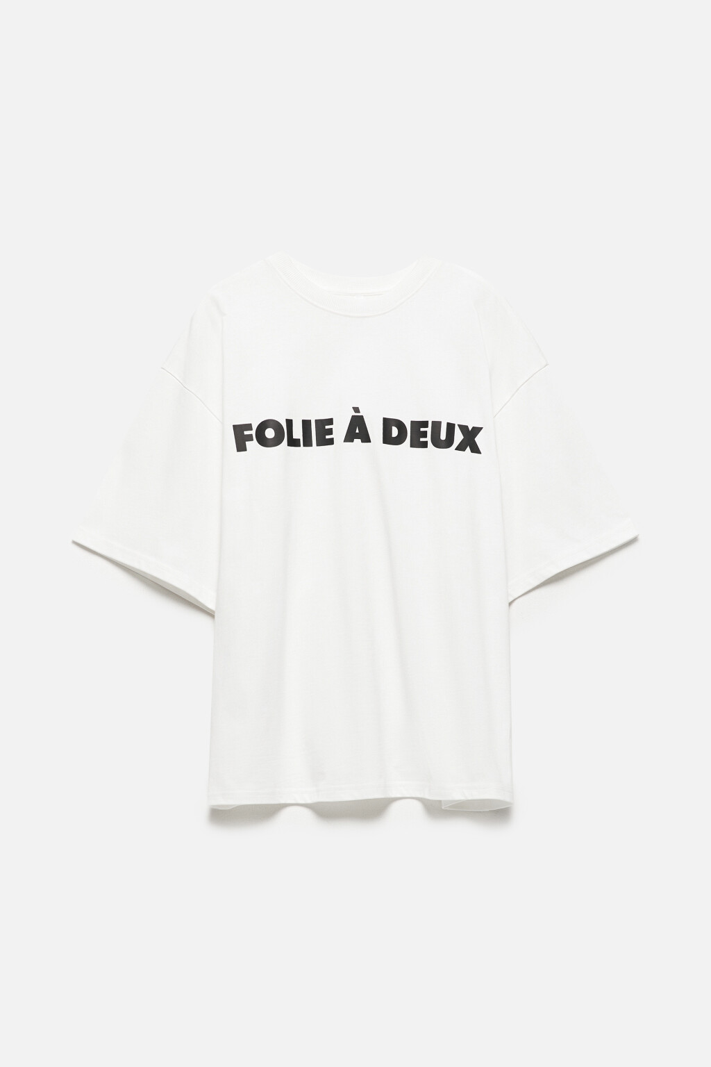 Футболка oversize хлопковая с надписью - цвет белый - 8