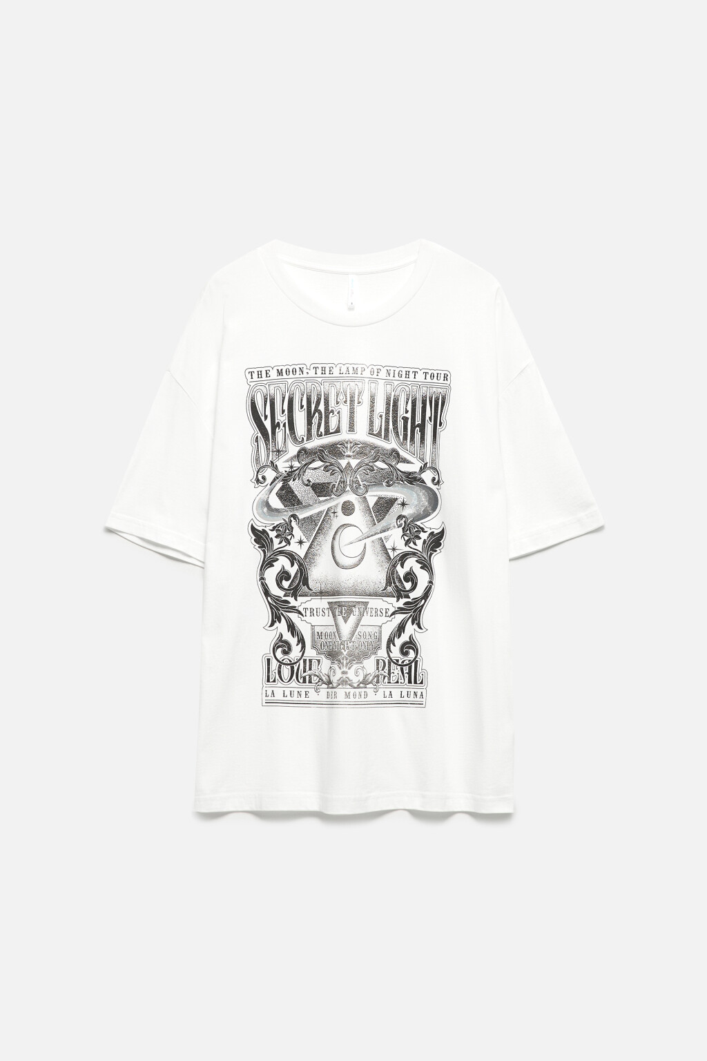 Футболка oversize с принтом в стиле гранж - цвет белый - 9