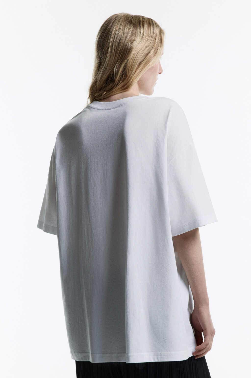 Футболка oversize с принтом в стиле гранж - цвет белый - 5