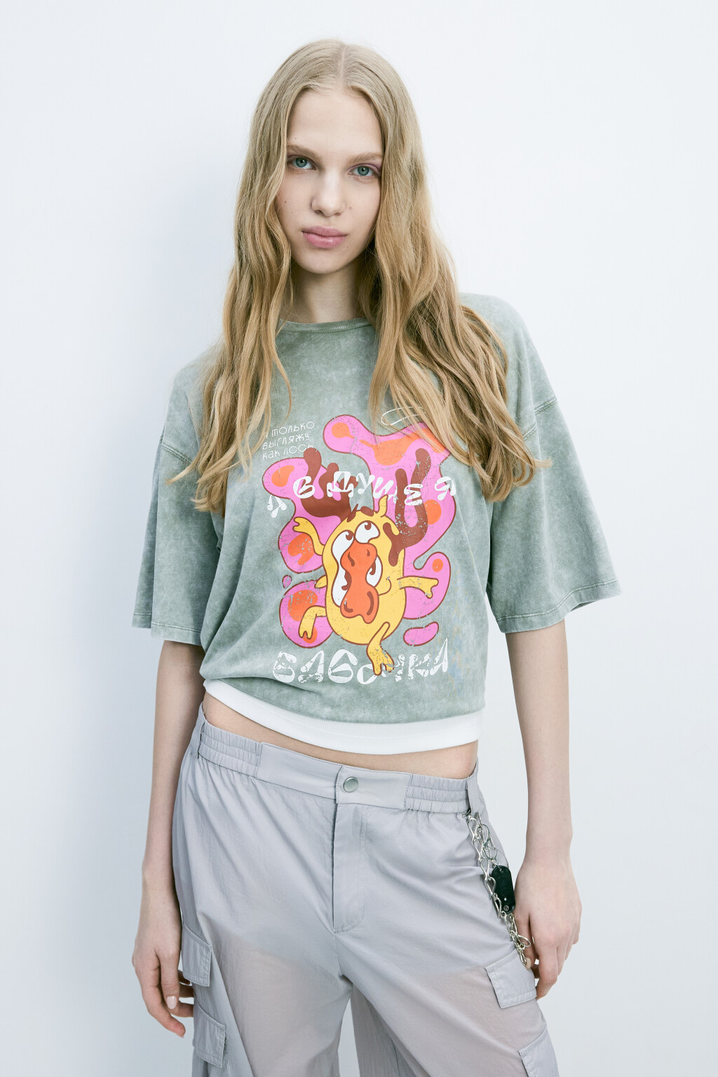 Футболка унисекс с принтом Смешарики - цвет зеленый - 8