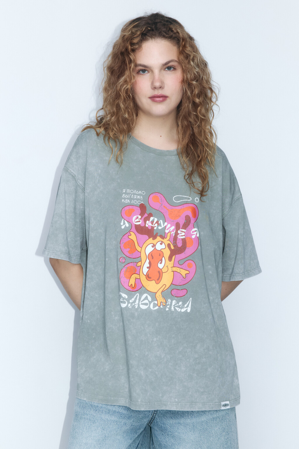 Футболка унисекс с принтом Смешарики - цвет зеленый - 2