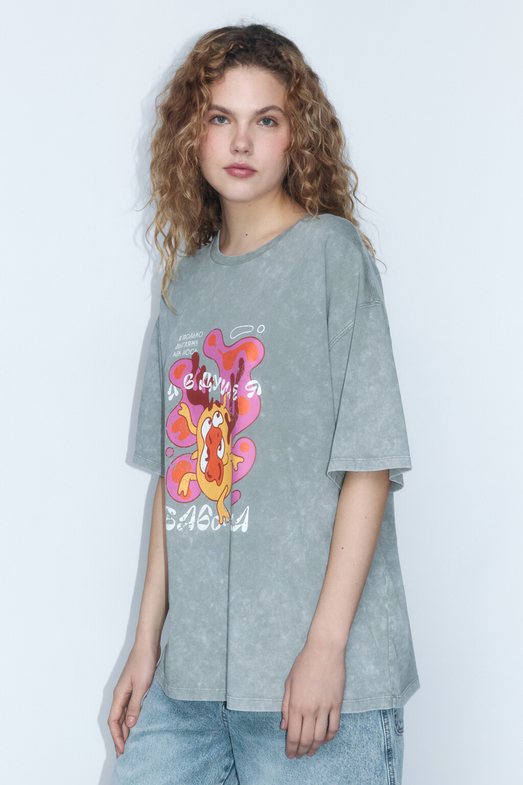 Футболка унисекс с принтом Смешарики - цвет зеленый - 3