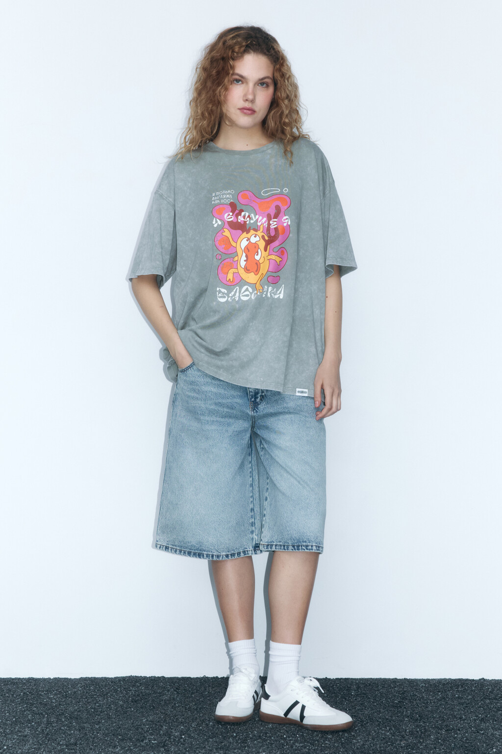 Футболка унисекс с принтом Смешарики - цвет зеленый - 5