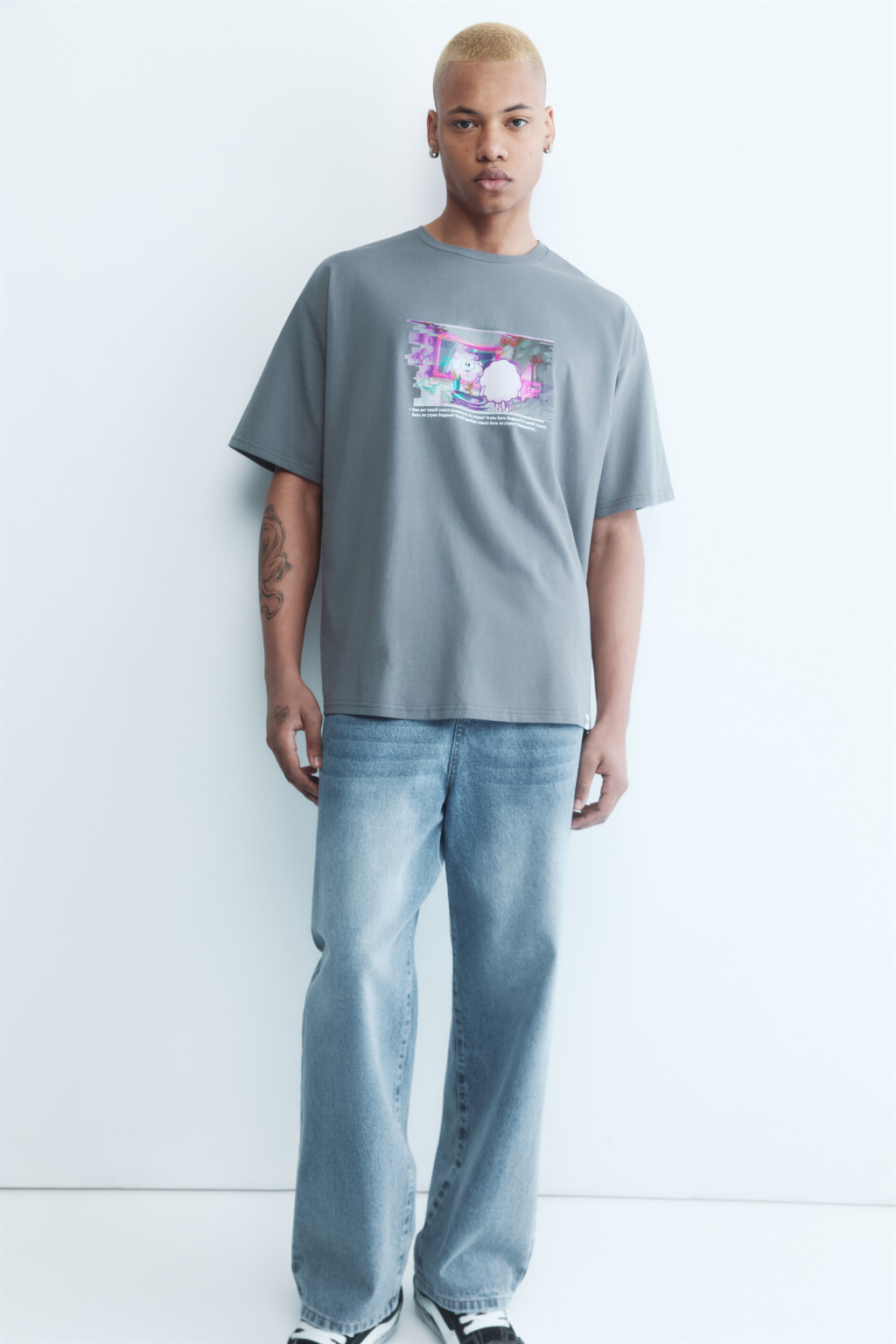 Футболка унисекс с принтом Смешарики - цвет серый - 10