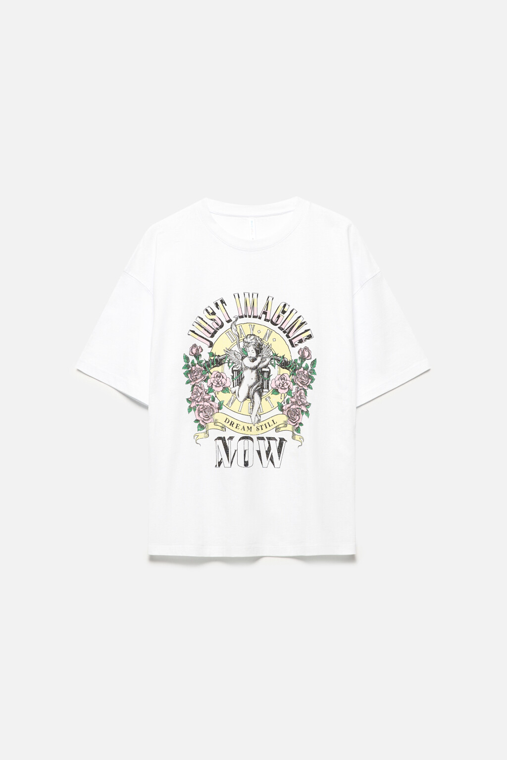 Футболка хлопковая удлиненная с принтом - цвет мультиколор - 10