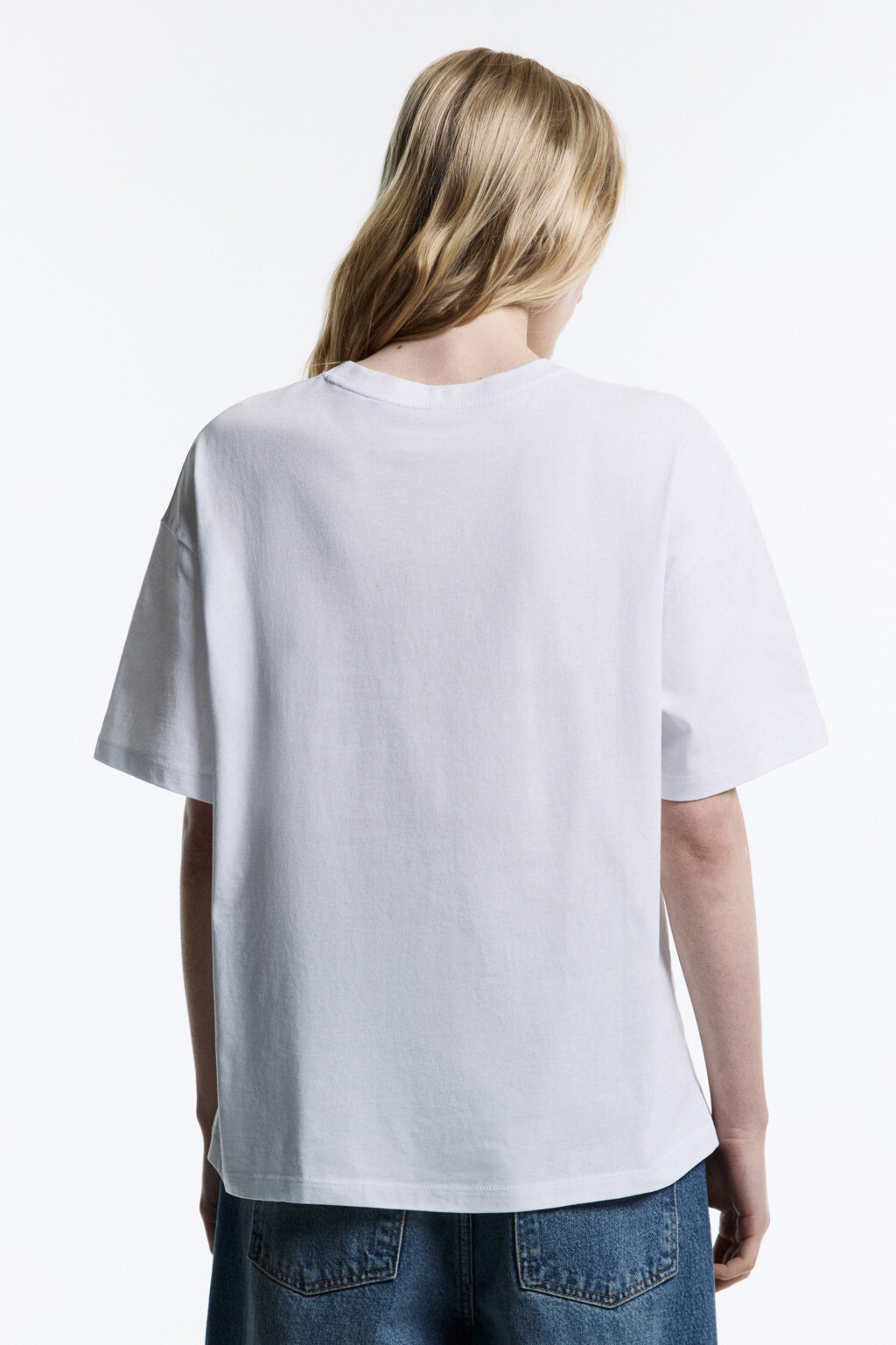 Футболка хлопковая удлиненная с принтом - цвет мультиколор - 4