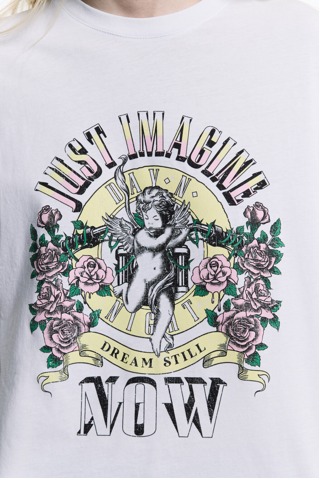 Футболка хлопковая удлиненная с принтом - цвет мультиколор - 8