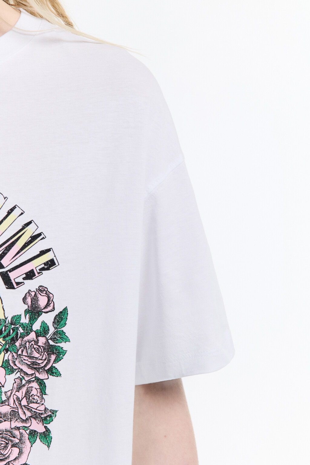 Футболка хлопковая удлиненная с принтом - цвет мультиколор - 9