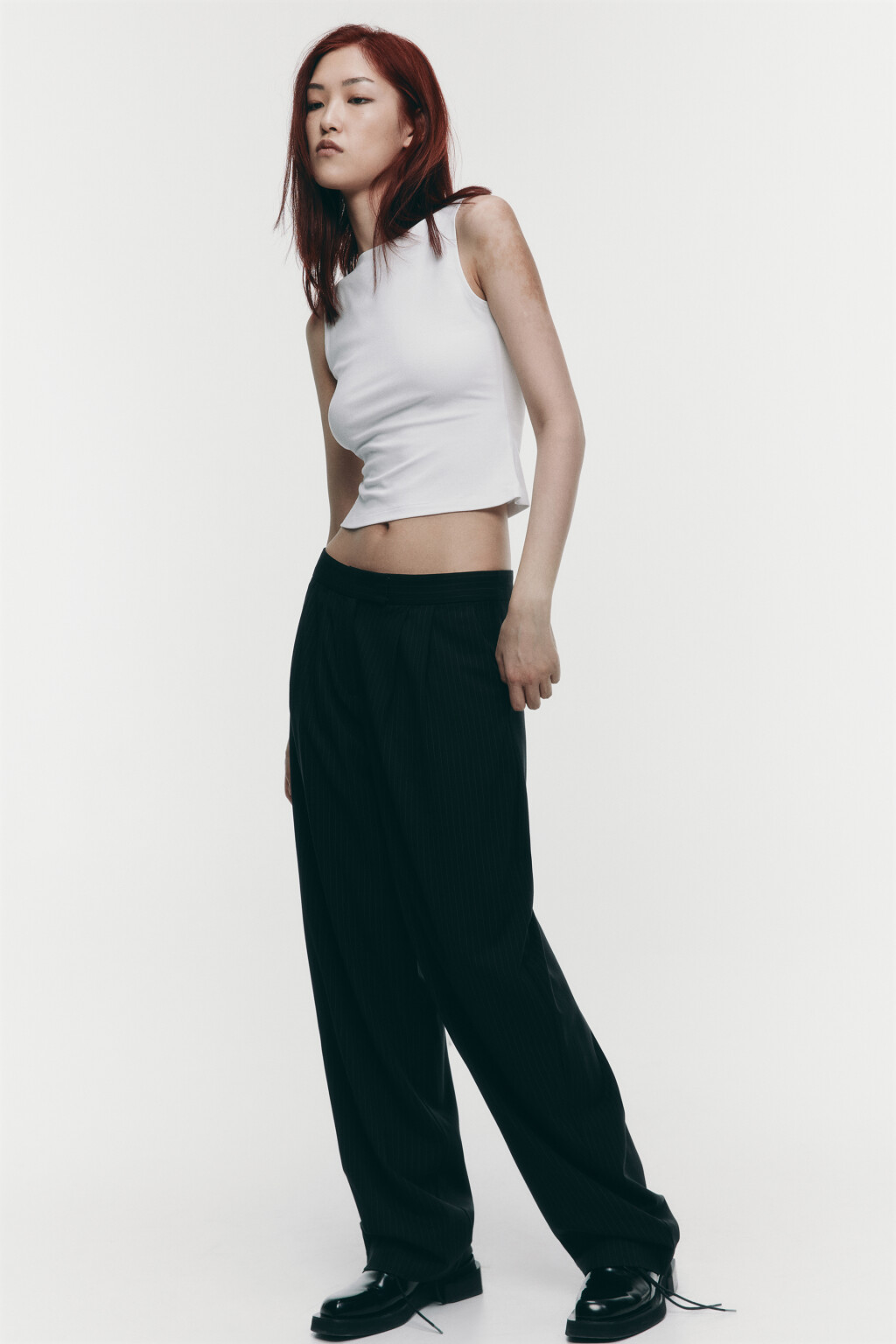 Майка приталенная из вискозы - цвет белый - 5