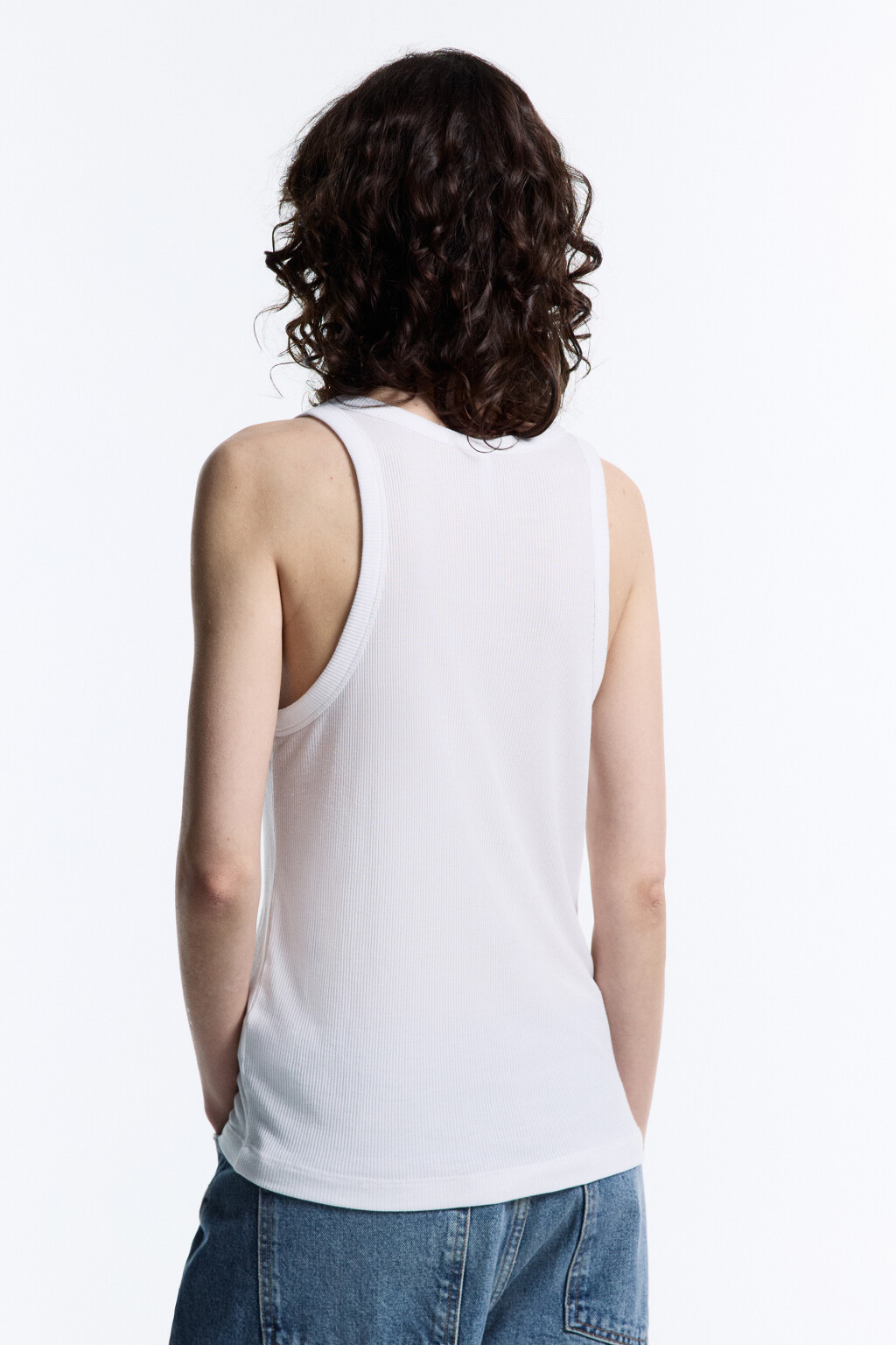 Майка свободная из модала - цвет белый - 4