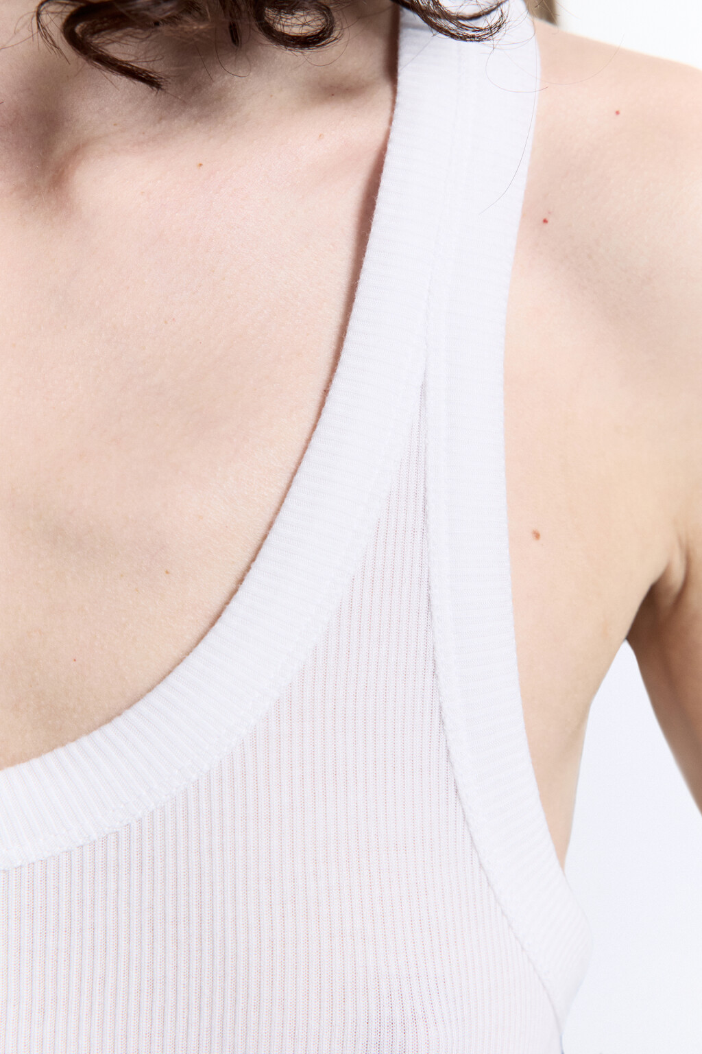 Майка свободная из модала - цвет белый - 6