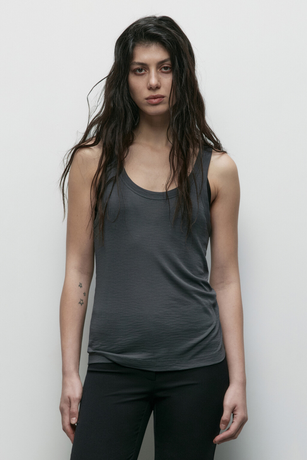 Майка свободная из модала - цвет серый - 3