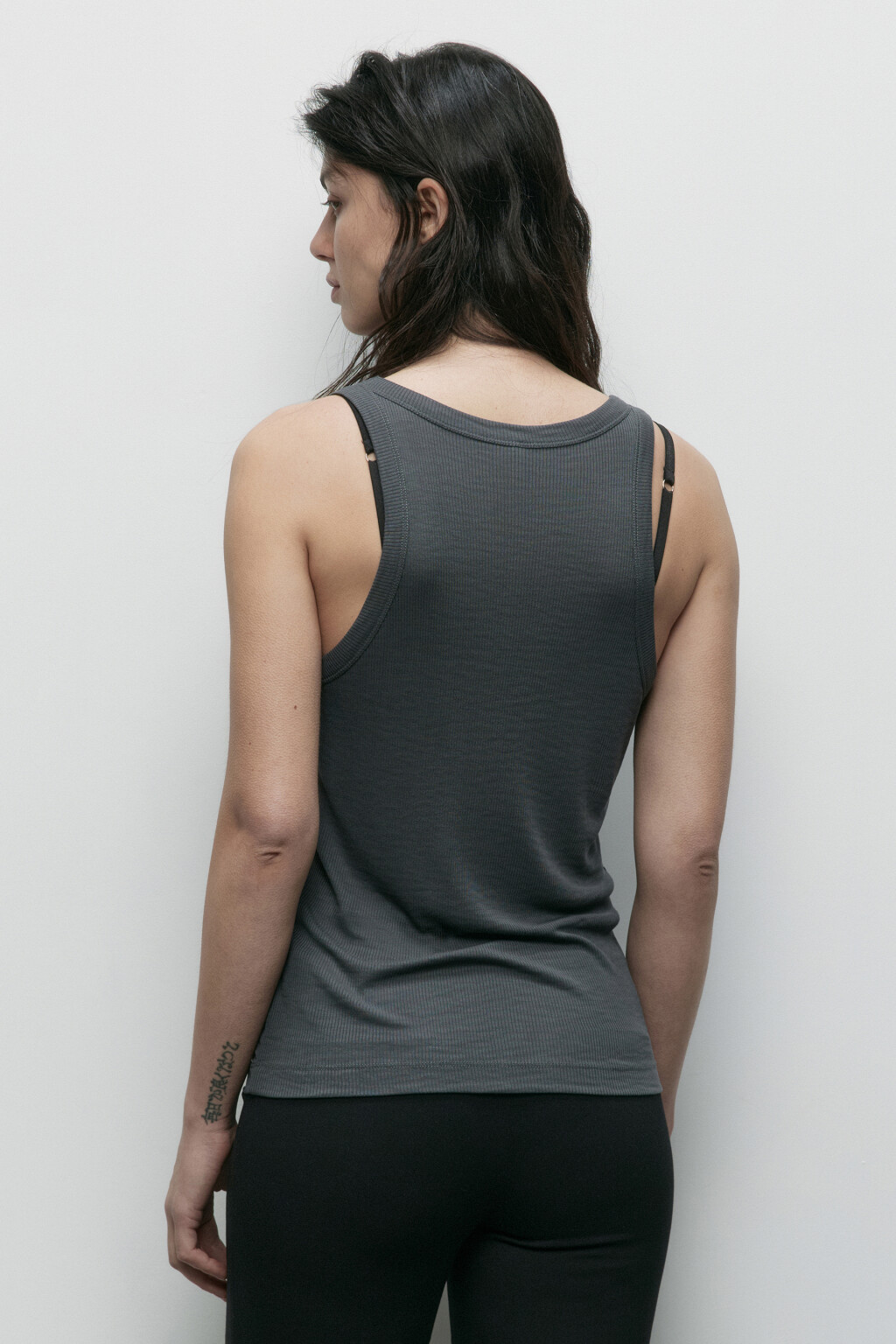 Майка свободная из модала - цвет серый - 5