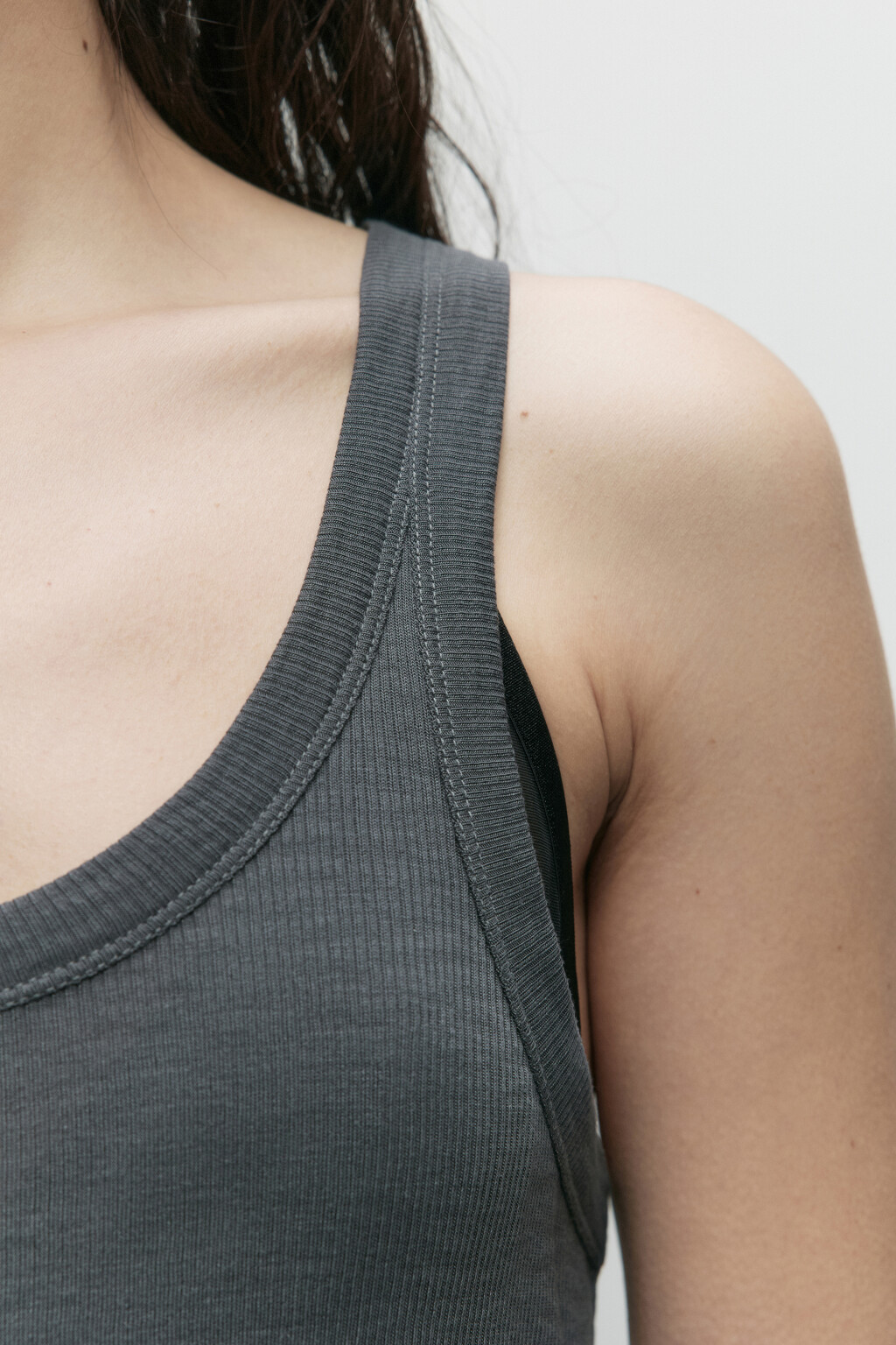 Майка свободная из модала - цвет серый - 8