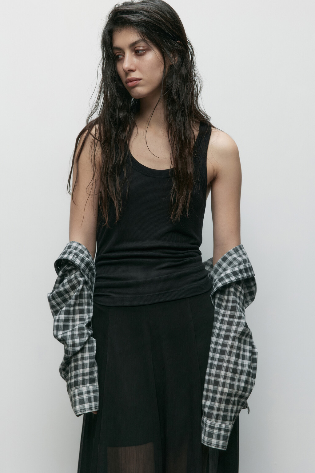 Майка свободная из модала - цвет черный - 1