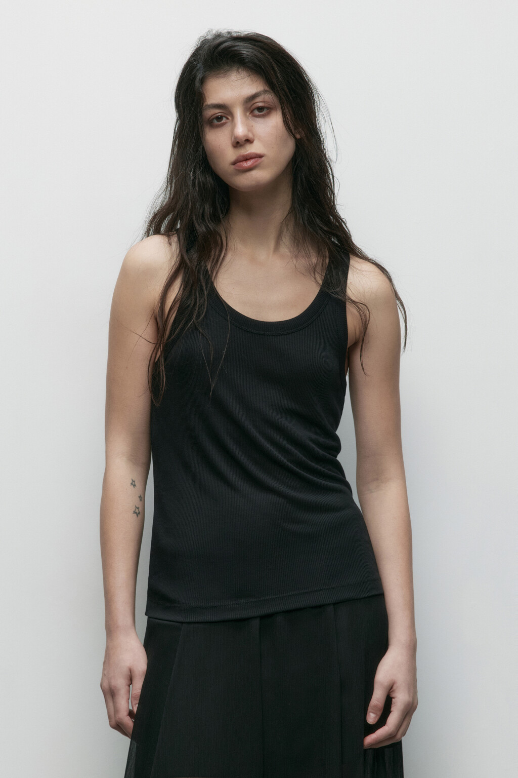 Майка свободная из модала - цвет черный - 3