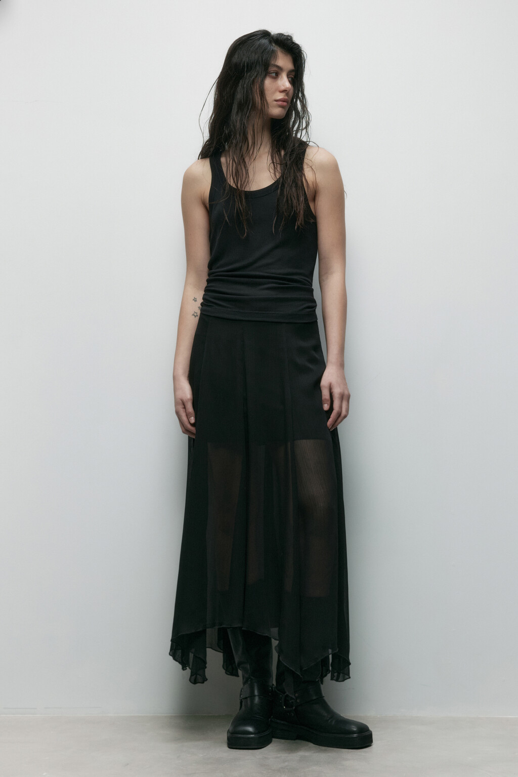 Майка свободная из модала - цвет черный - 6