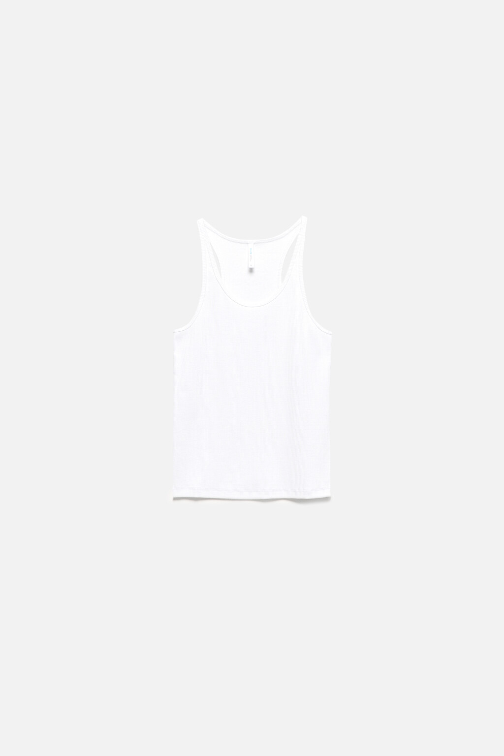 Майка облегающая в рубчик на тонких бретелях - цвет белый - 9