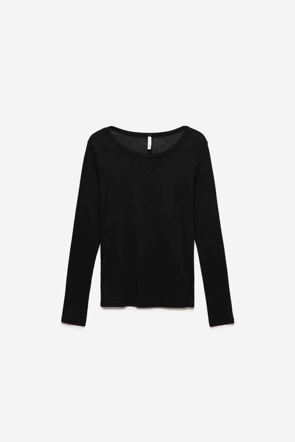 Лонгслив приталенный из хлопка - цвет черный - 8