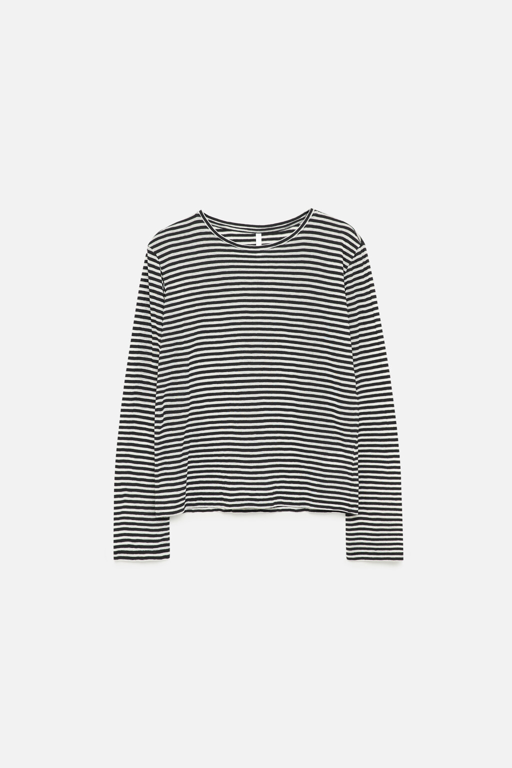Лонгслив трикотажный в полоску - цвет черный - 8