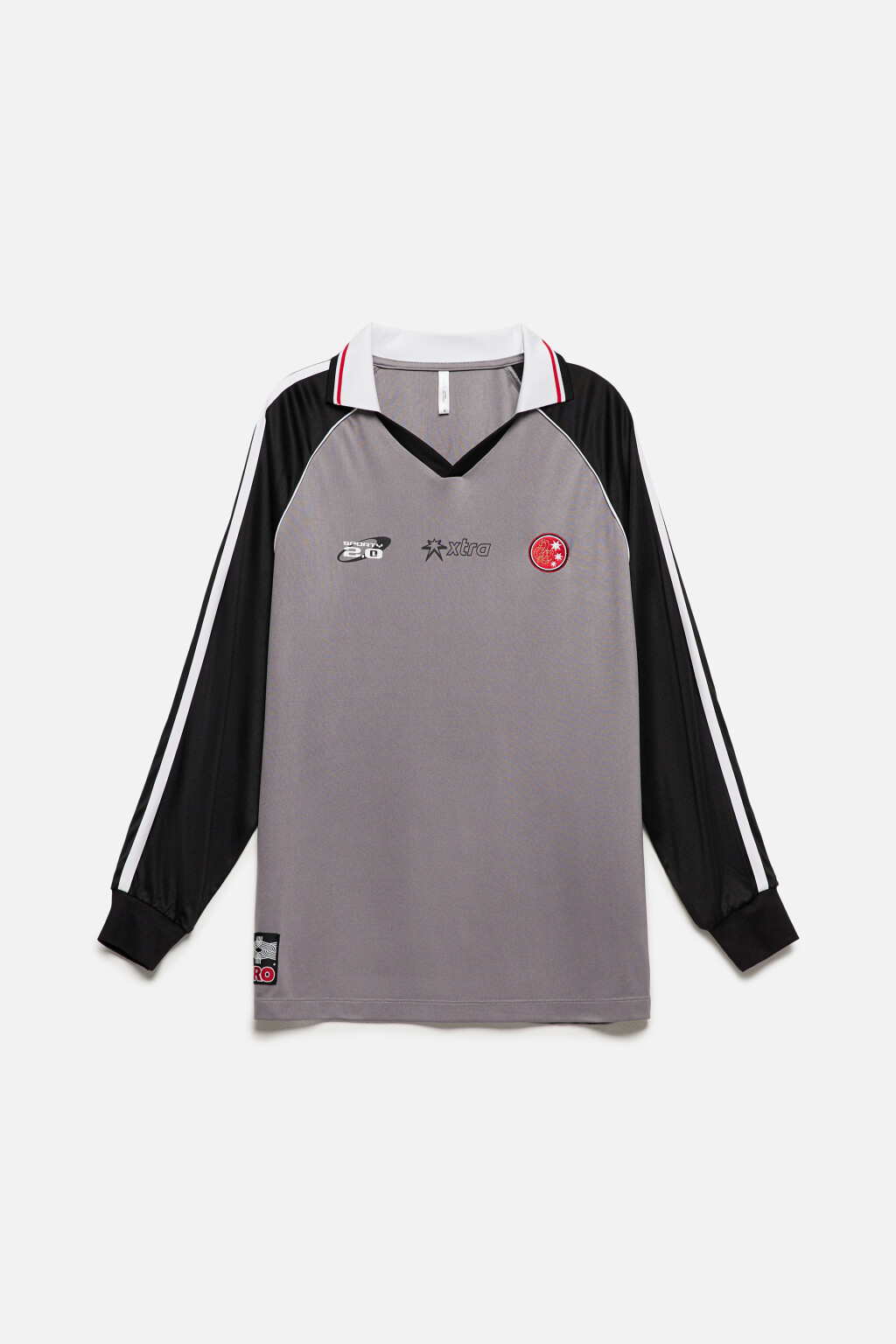 Лонгслив с принтом в спортивном стиле - цвет черный - 10