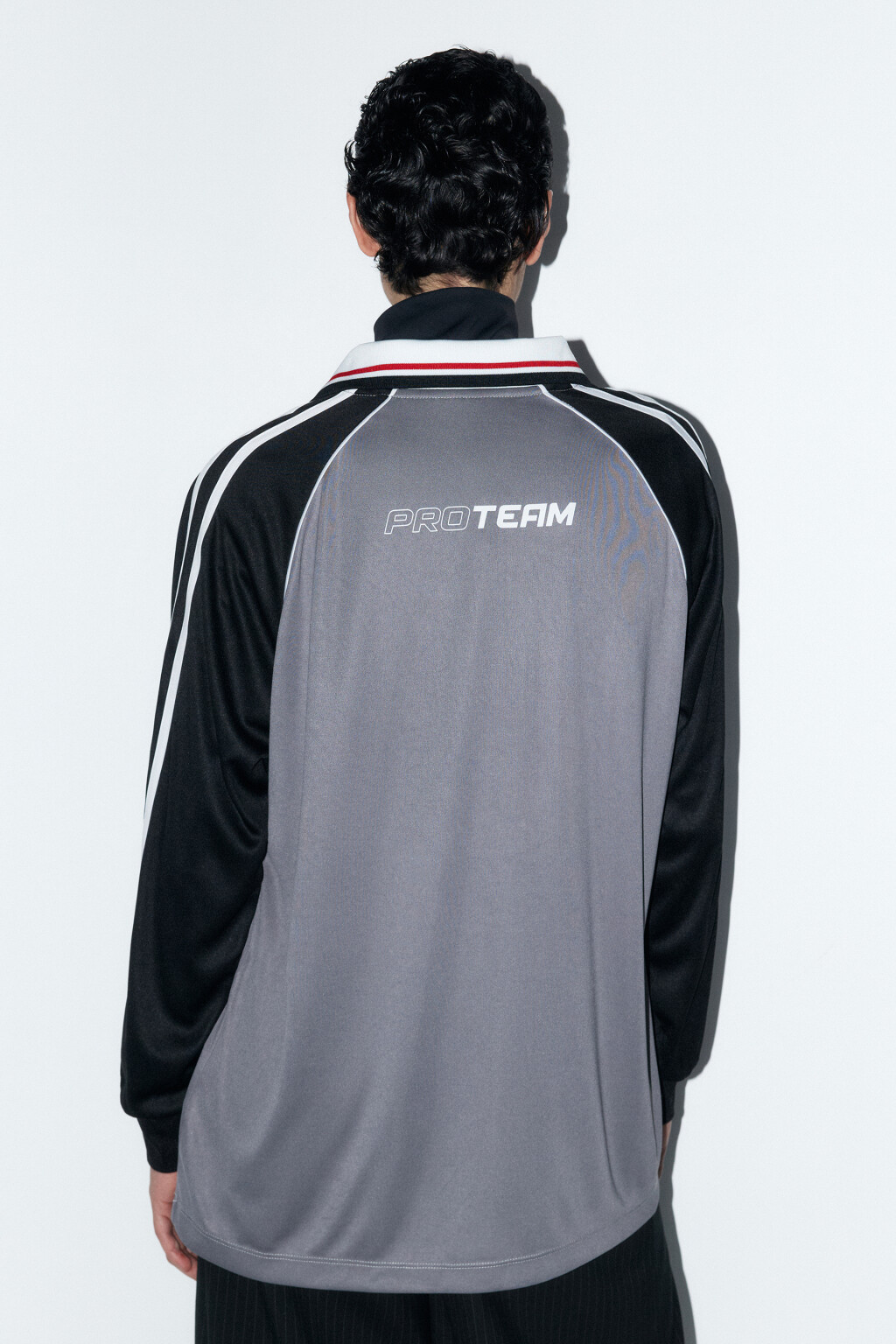 Лонгслив с принтом в спортивном стиле - цвет черный - 5