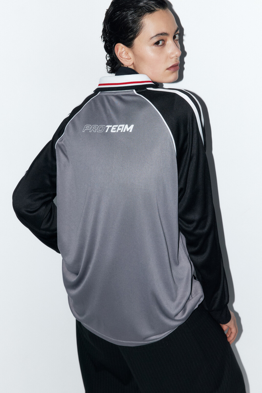 Лонгслив с принтом в спортивном стиле - цвет черный - 7