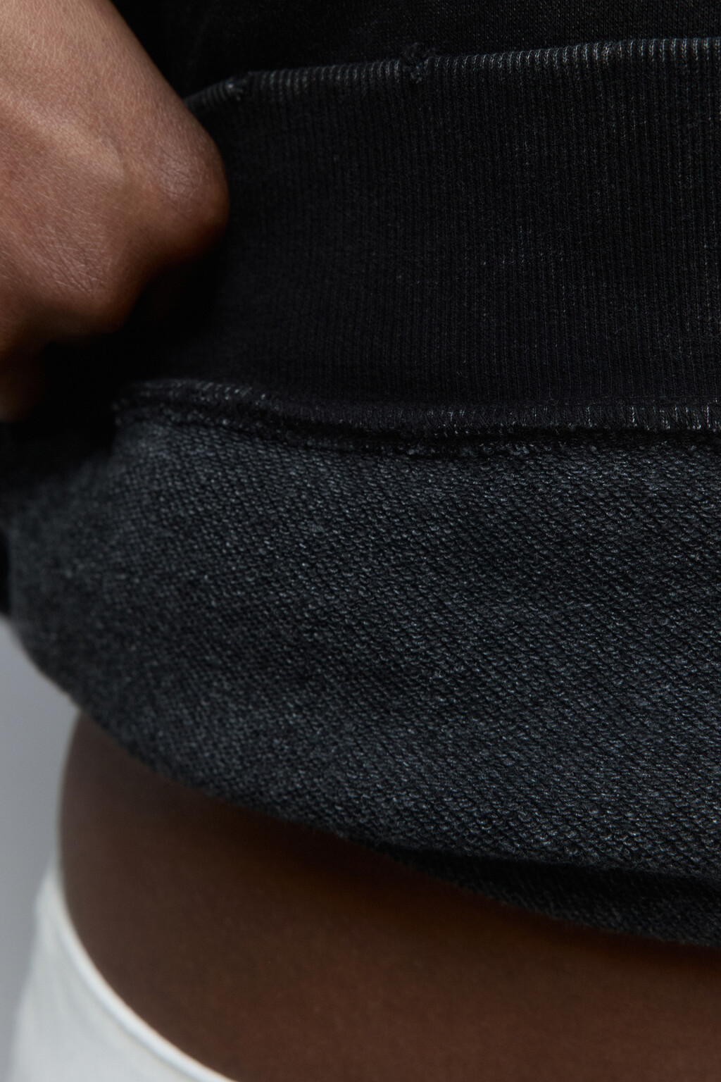 Худи на молнии из футера с вареным эффектом - цвет серый - 8