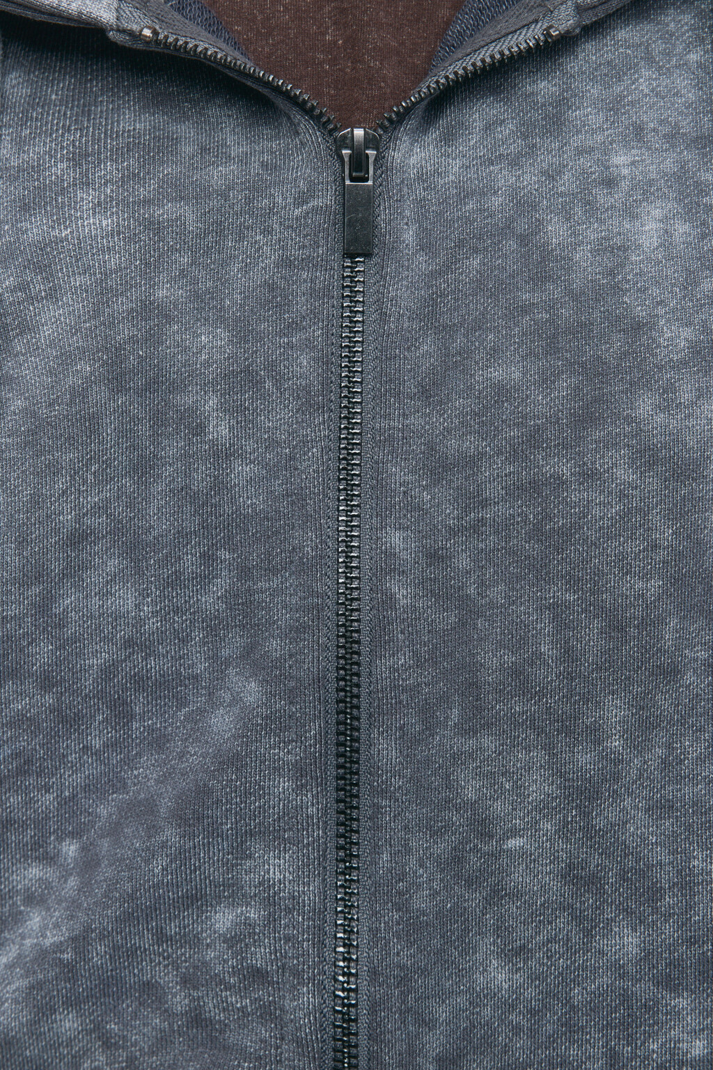 Толстовка на молнии с вареным эффектом - цвет серый - 7