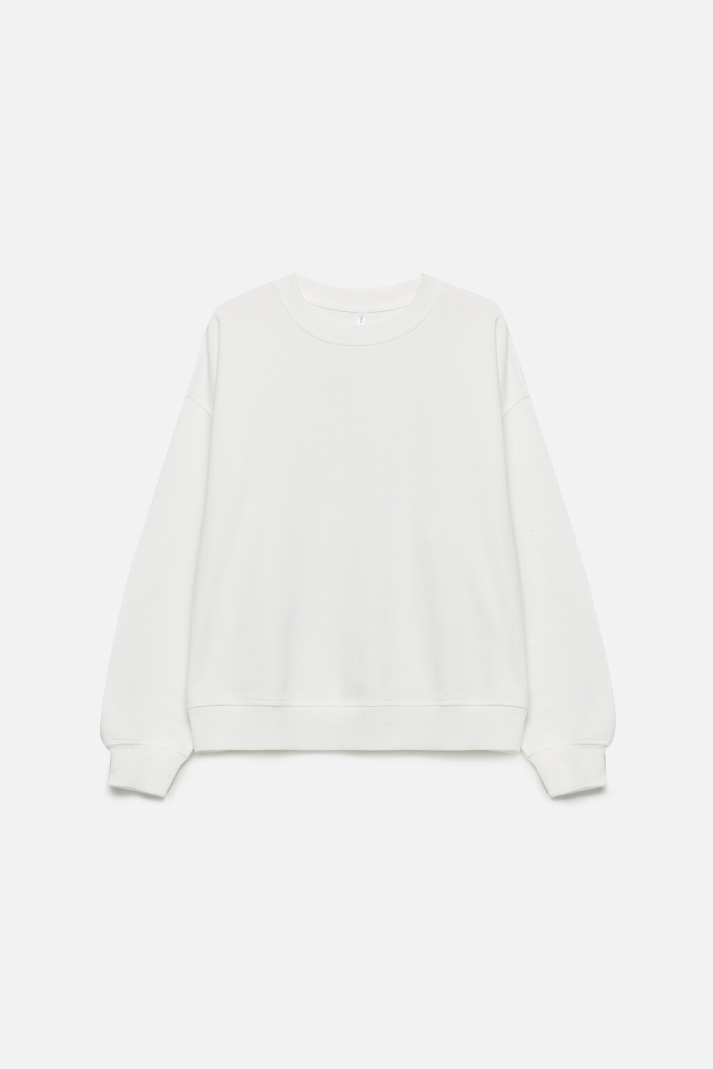 Свитшот базовый из хлопкового футера - цвет молочный - 8