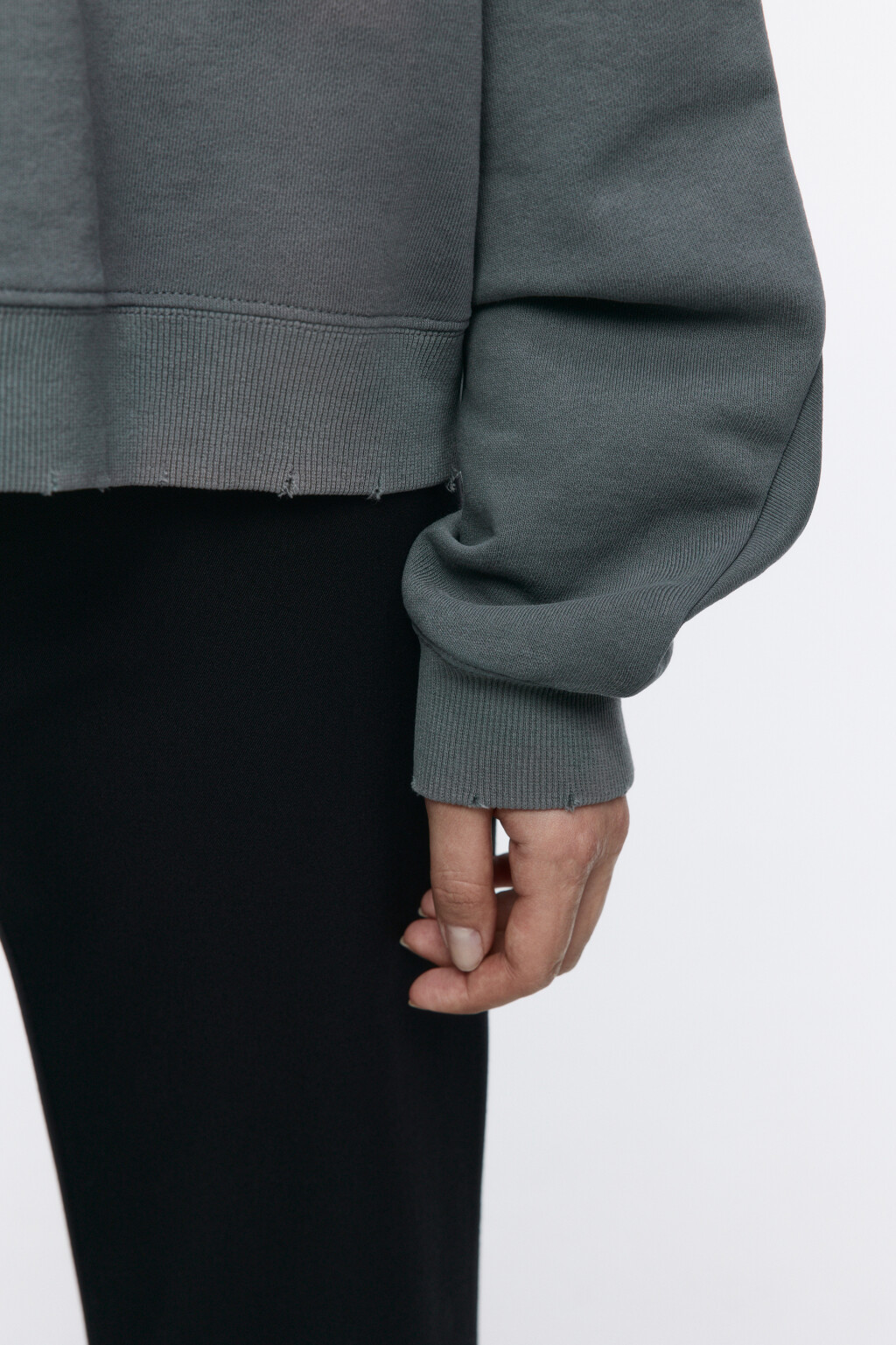 Свитшот oversize с состаренным эффектом - цвет серый - 7