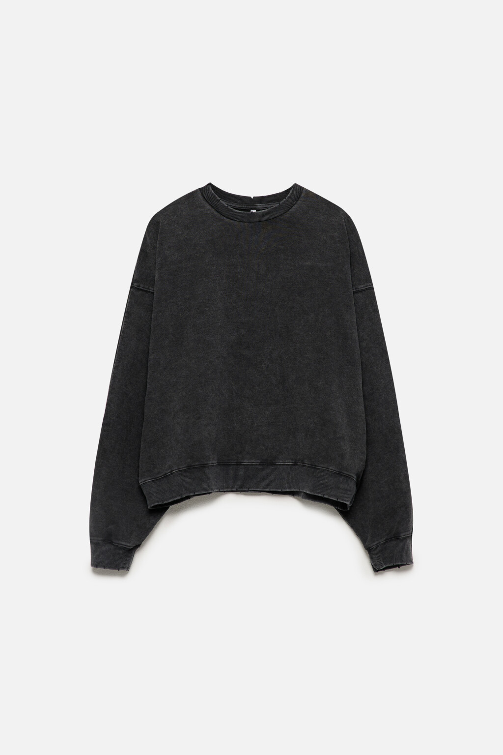 Свитшот oversize с состаренным эффектом - цвет серый - 10