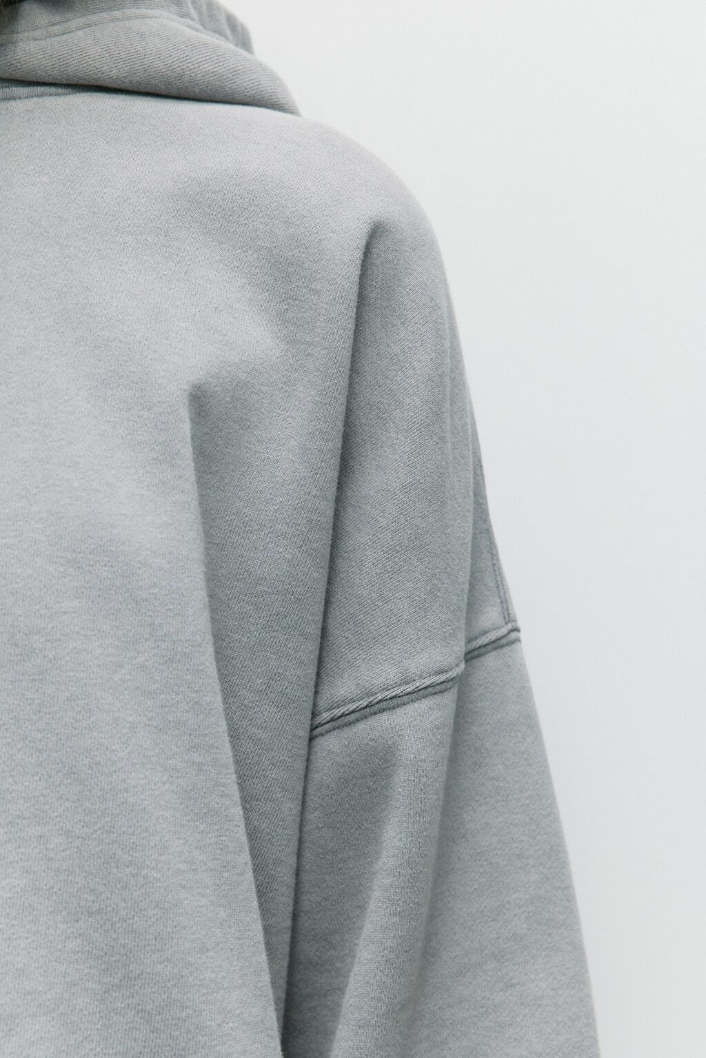 Худи из футера с вареным эффектом - цвет серый - 7