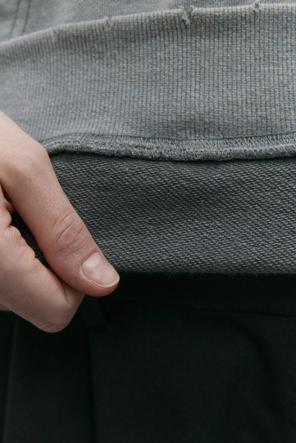 Худи из футера с вареным эффектом - цвет серый - 9