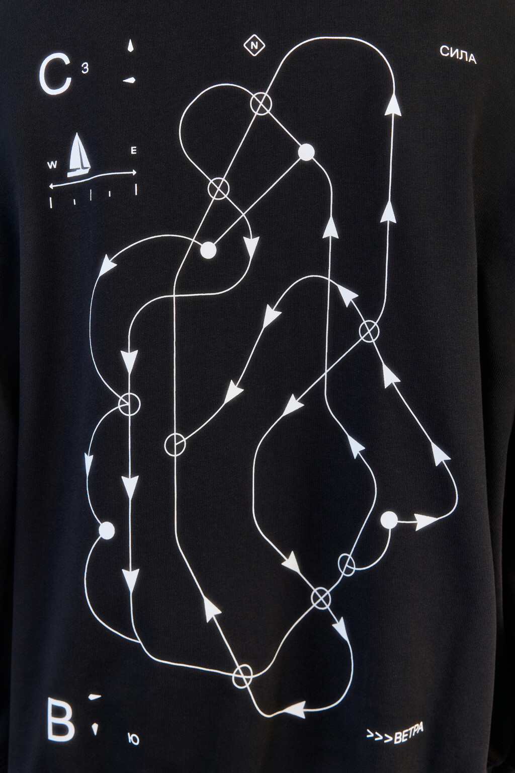 Худи-зипка с капюшоном и принтом - цвет черный - 8