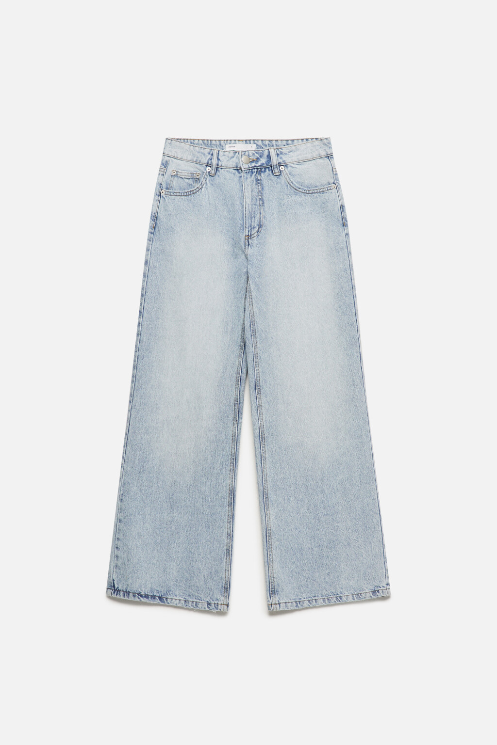 Джинсы wide широкие со средней посадкой - цвет голубой - 8