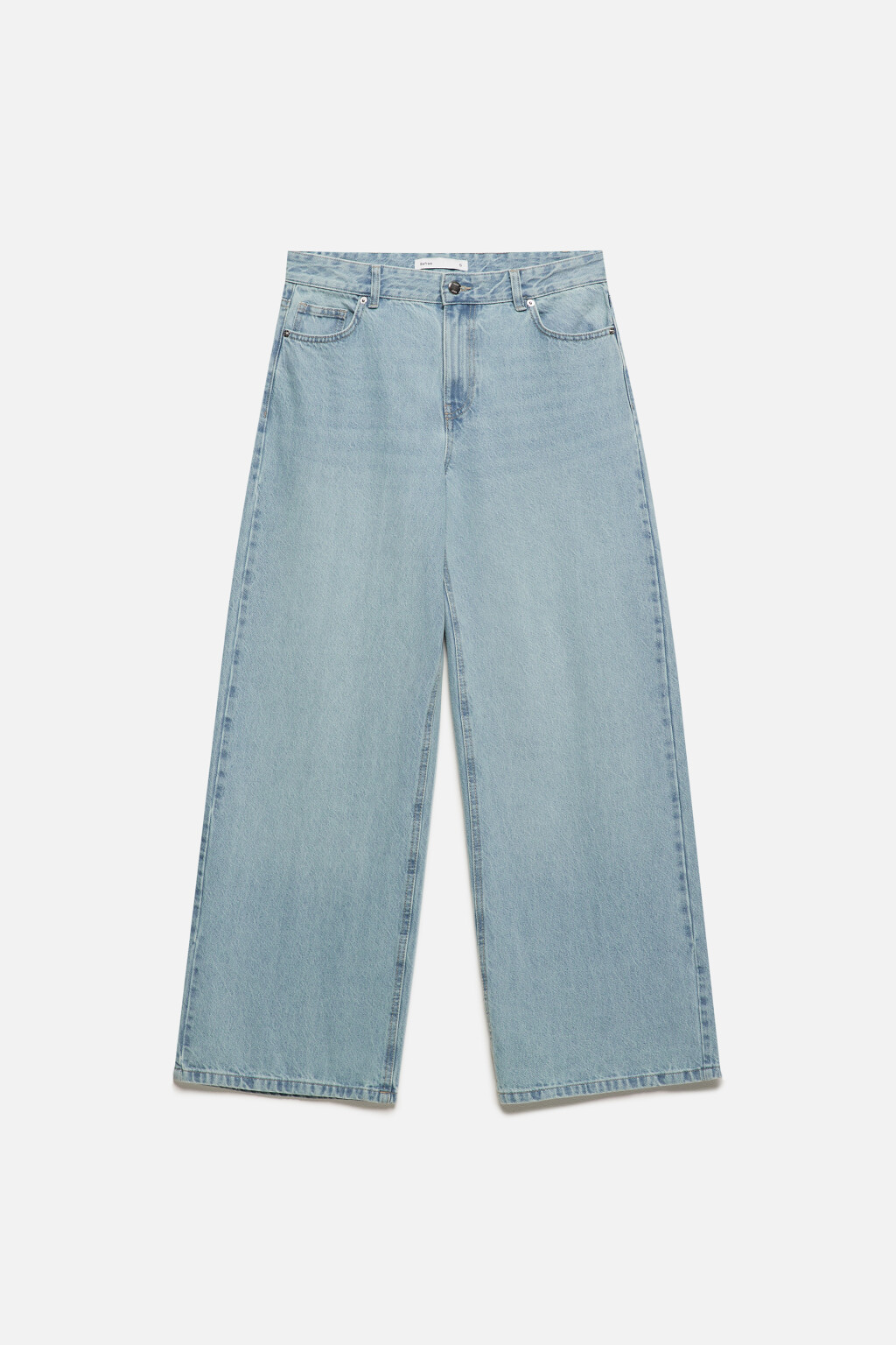 Джинсы широкие удлиненные с низкой посадкой - цвет голубой - 8