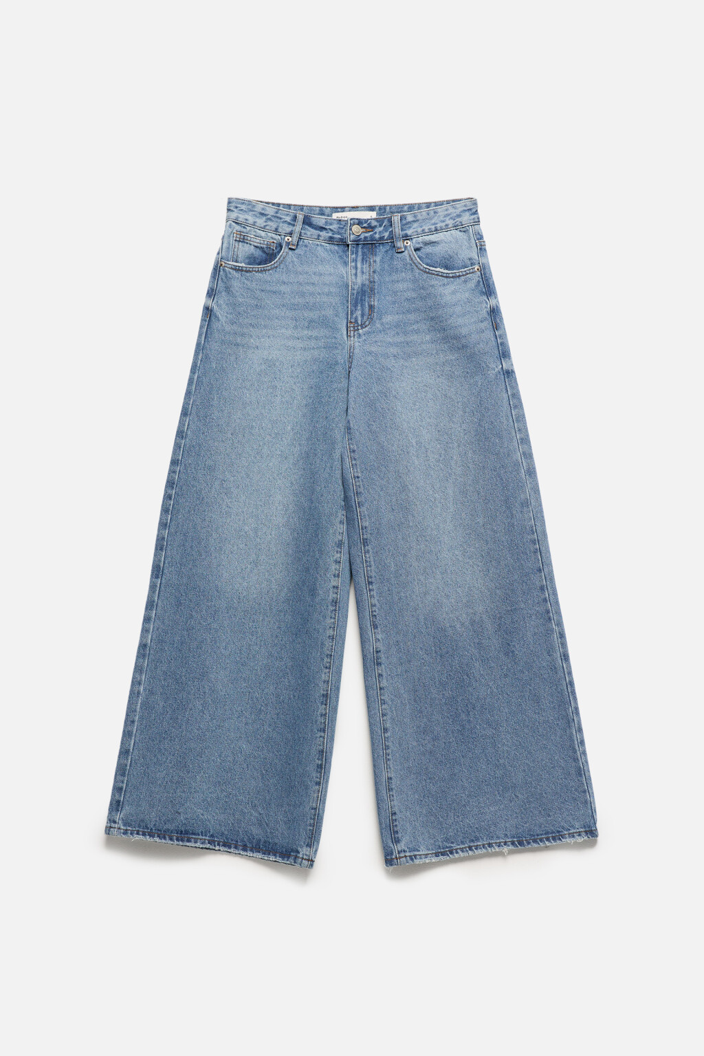 Джинсы широкие со средней посадкой - цвет голубой - 8