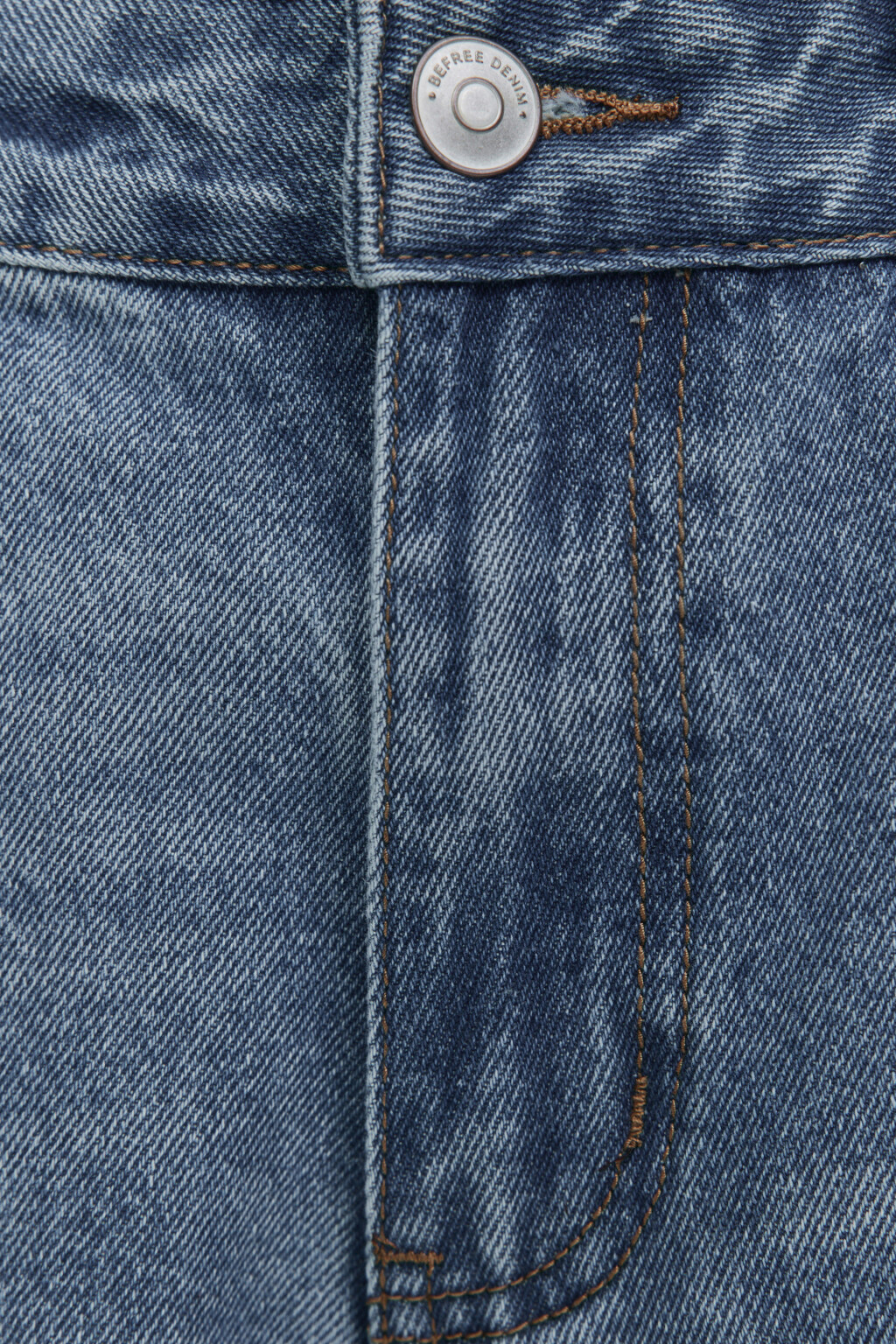 Джинсы широкие со средней посадкой - цвет голубой - 6