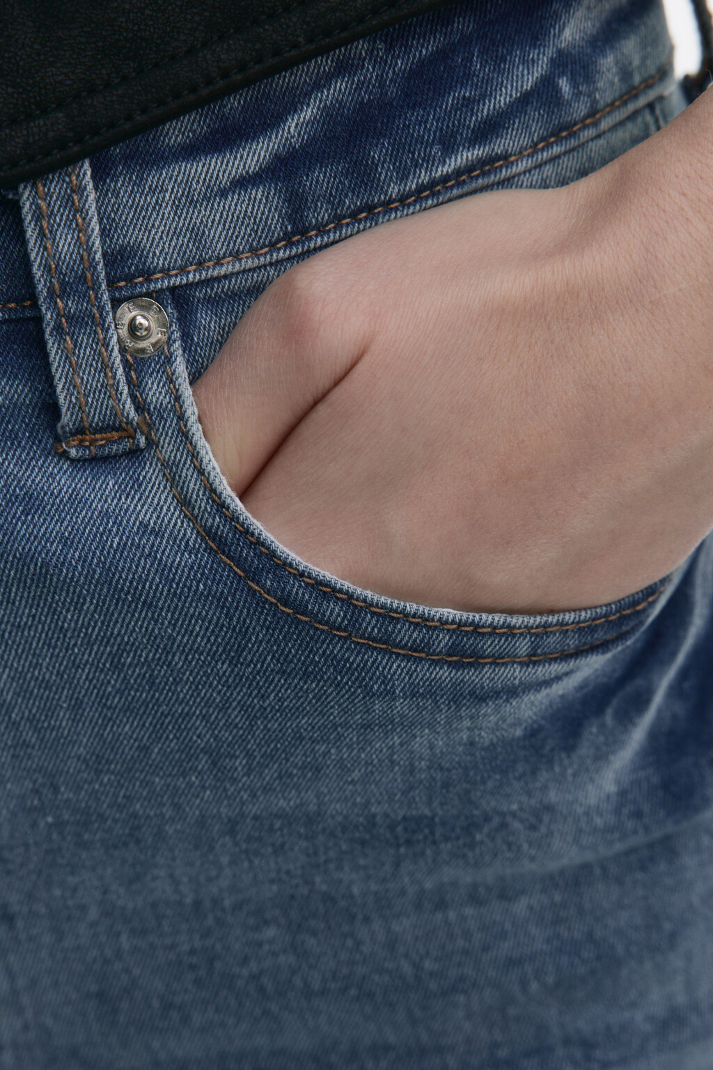 Джинсы клеш с высокой посадкой - цвет голубой - 8