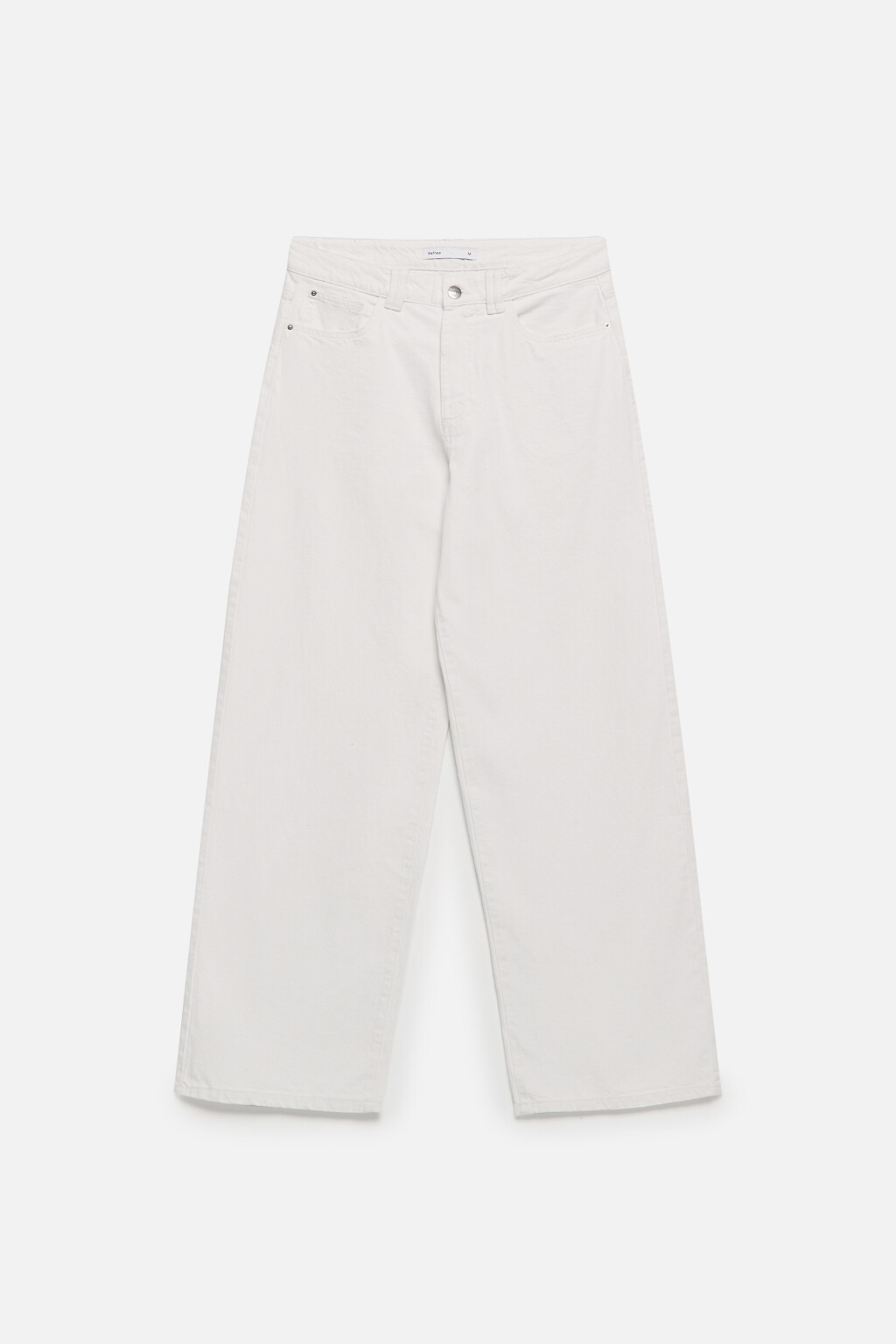 Джинсы широкие со средней посадкой - цвет белый - 7