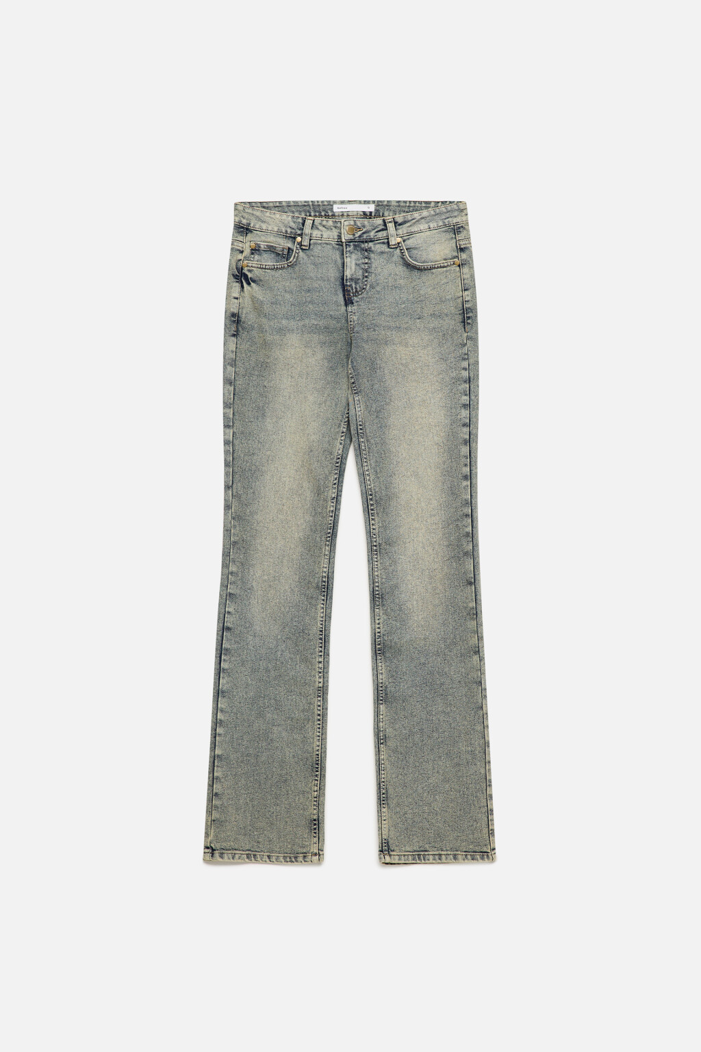 Джинсы клеш с низкой посадкой - цвет бордовый - 8