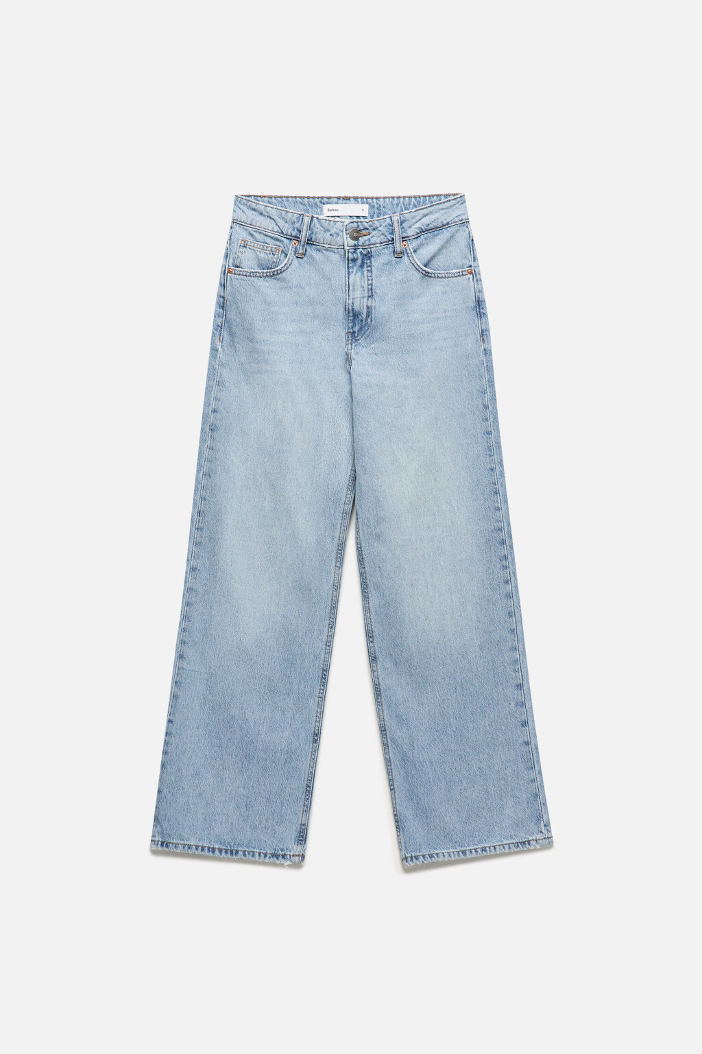 Джинсы прямые из денима с переработанным хлопком - цвет голубой - 8