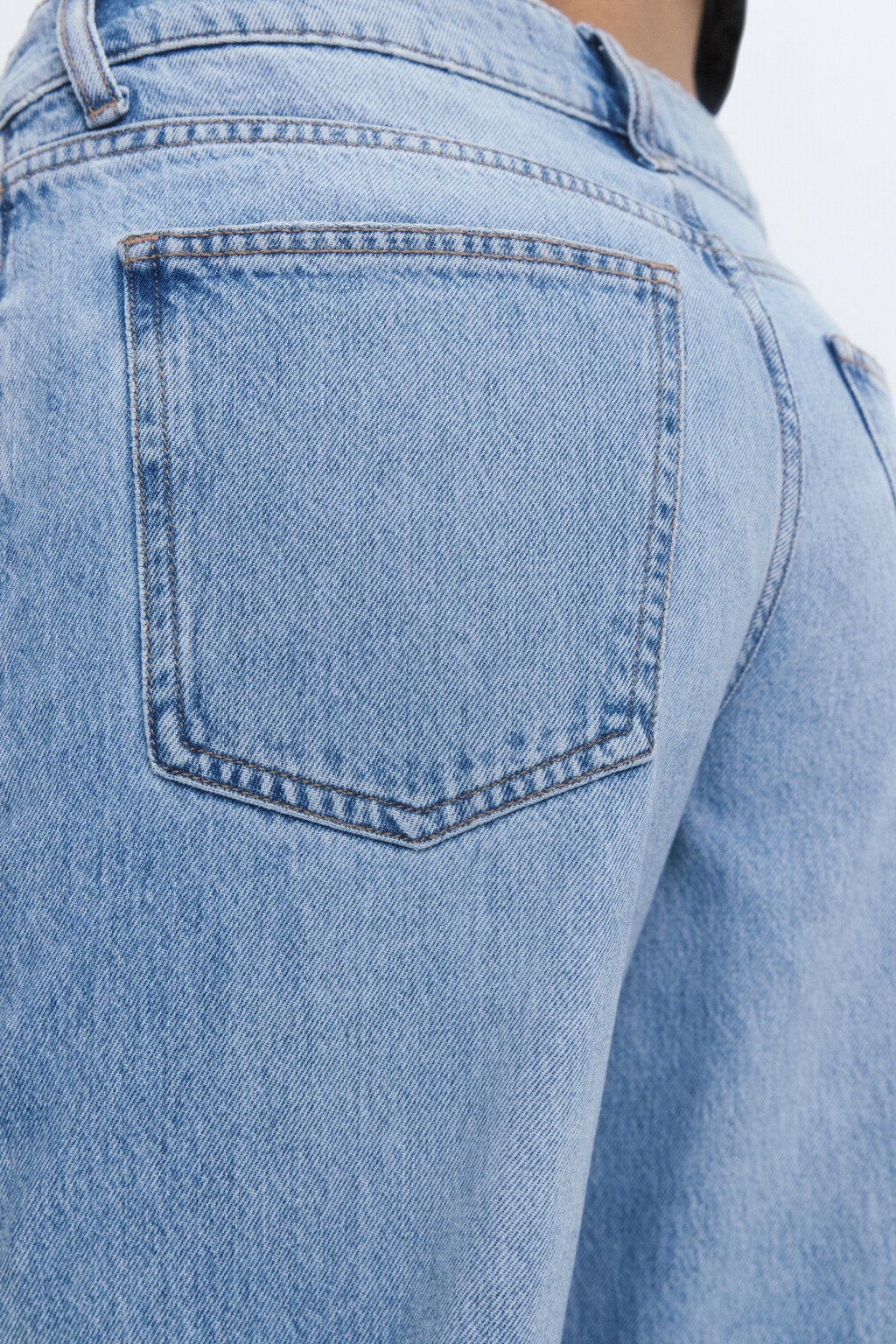 Джинсы прямые из денима с переработанным хлопком - цвет голубой - 7