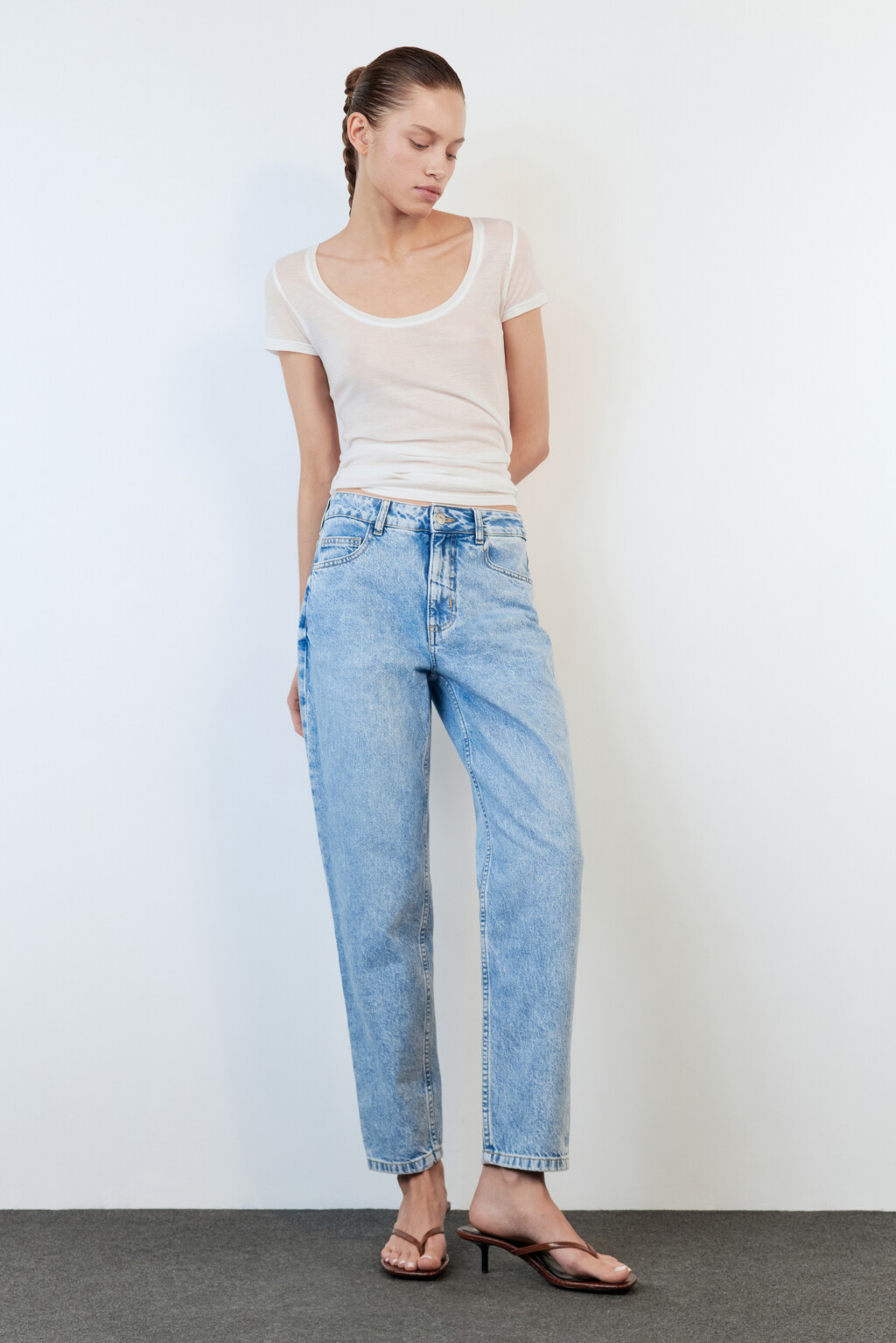 Джинсы mom fit с высокой посадкой - цвет голубой - 6