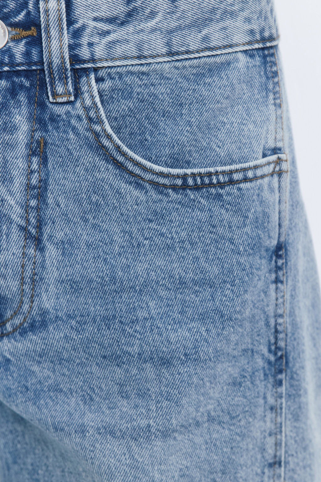 Джинсы barrel fit широкие с декоративными швами - цвет голубой - 7