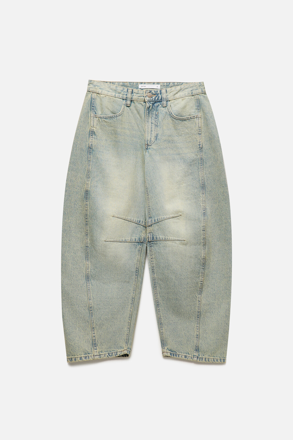 Джинсы barrel fit широкие с декоративными швами - цвет синий - 10